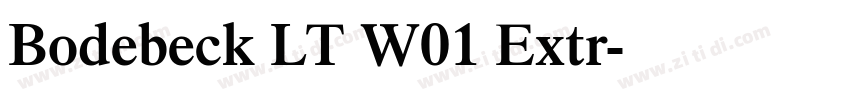 Bodebeck LT W01 Extr字体转换